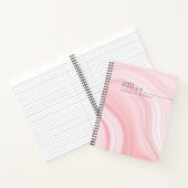 ビジネスプロフェッショナルモダンピンクマーブルパターン ノートブック (内部)