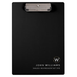 ビジネスプロフェッショナルモダンミニマリストモノグラム クリップボード