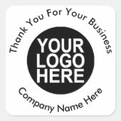 ビジネスプロフェッショナルロゴサンキュー スクエアシール (正面)