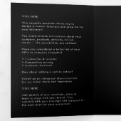 ビジネスプロフェッショナルロゴブラック3折パンフレット 三つ折りカード (内部最初)