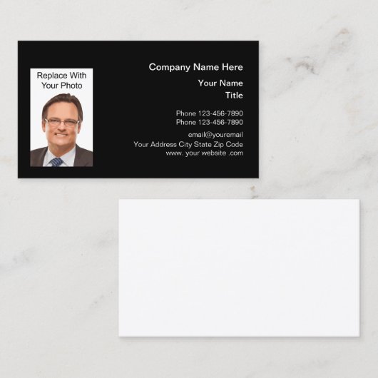 ビジネスプロフェッショナル写真テンプレート 名刺 (正面/裏面)