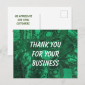ビジネスプロフェッショナル向けグリーン販促「感謝」 ポストカード (正面/裏面)