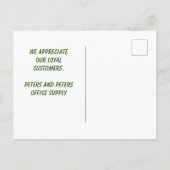 ビジネスプロフェッショナル向けグリーン販促「感謝」 ポストカード (裏面)