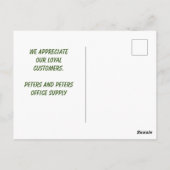 ビジネスプロフェッショナル向けグリーン販促「感謝」 ポストカード (裏面)