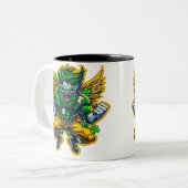 ビジネスプロモパーソナライズされたノロゴツートーン ツートーンマグカップ (正面左)