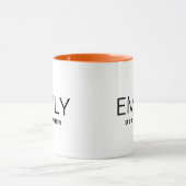 ビジネスプロモーションあなたの名前を追加2 Tone Orange マグカップ (中央)