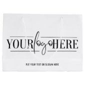 ビジネスプロモーションカスタムロゴのミニマリスト ラージペーパーバッグ (裏面)