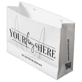 ビジネスプロモーションカスタムロゴのミニマリスト ラージペーパーバッグ