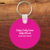 ビジネスプロモーションピンクヤーンのお客様への感謝 キーホルダー (裏面)