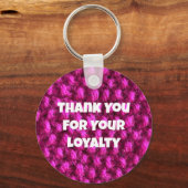 ビジネスプロモーションピンクヤーンのお客様への感謝 キーホルダー (正面)