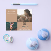 ビジネスプロモーションフォトQRコードモダンブラウン チラシ (シングル)