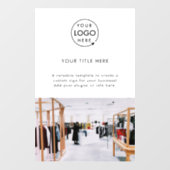 ビジネスプロモーションロゴ写真（白） ウィンドウサイン (シート)