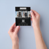 ビジネスプロモーション美しいファッションモデルブラック チラシ (手)