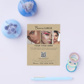 ビジネスプロモーション美しいヘア爪、 ネイルメイクアップクラフト チラシ (シングル)