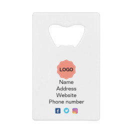 ビジネスプロモーション クレジットカード栓抜き