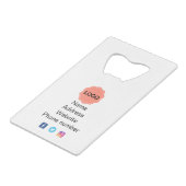 ビジネスプロモーション クレジットカード栓抜き (正面アングル)