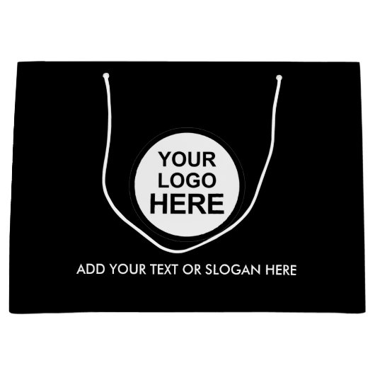 ビジネスプロモーション |ロゴカスタムショッピング（大） ラージペーパーバッグ (正面)