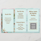 ビジネスホリスティックパンフレット青い木材スパ チラシ (正面)