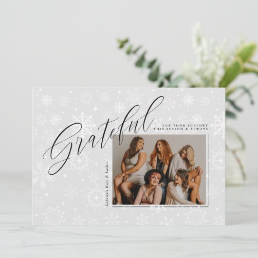 ビジネスホリデーカード写真の追加 (スタンド正面)