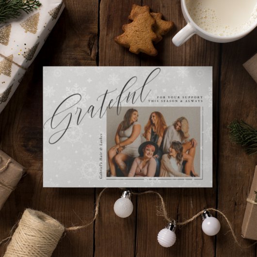 ビジネスホリデーカード写真の追加 ポストカード