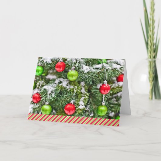 ビジネスホリデークリスマスオーナメントスノードリー シーズンカード (正面)