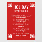 ビジネスホリデーストアアワーズレッドデコセパレーションカスタム ウィンドウサイン (シート)