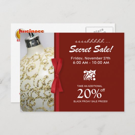 ビジネスホリデーセールプロモーションはがき ポストカード (正面/裏面)