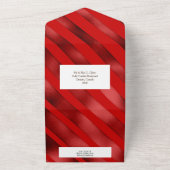 ビジネスホリデーパーティーレッド金ゴールドトナカイおもしろい オールインワン招待状 (外側)