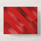 ビジネスホリデーパーティーレッド金ゴールドトナカイおもしろい オールインワン招待状 (裏面)