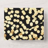 ビジネスホリデーパーティーレッド金ゴールドブエレガントラックデア オールインワン招待状 (裏面)