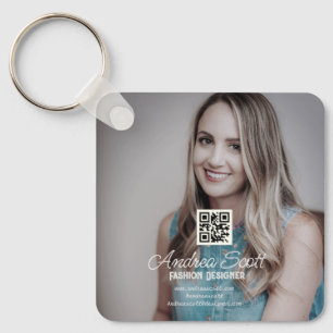 ビジネスボスの追加フォト名q r rコード文字 キーホルダー