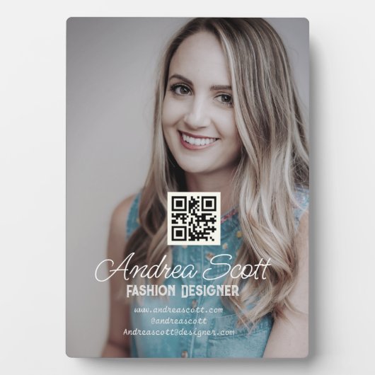 ビジネスボスの追加フォト名q r rコード文字 フォトプラーク (正面)