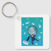 ビジネスマンと紙 キーホルダー (正面)