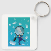 ビジネスマンと紙 キーホルダー (裏面)