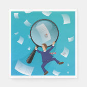 ビジネスマンと紙 スタンダードランチョンナプキン (正面)