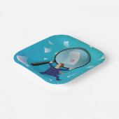 ビジネスマンと紙 ペーパープレート (傾斜あり)