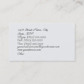 ビジネスマンのシャツプロファイルカード 名刺 (裏面)