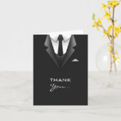 ビジネスマンのスーツありがとうあいさつカード カード (黄色い花)