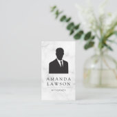 ビジネスマンのスーツとネクタイ/大理石 予約カード (スタンド正面)