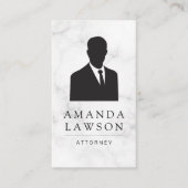 ビジネスマンのスーツとネクタイ/大理石 予約カード (正面)