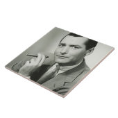 ビジネスマンの喫煙のシガー タイル (側面)