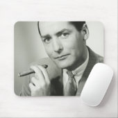 ビジネスマンの喫煙のシガー マウスパッド (マウス)