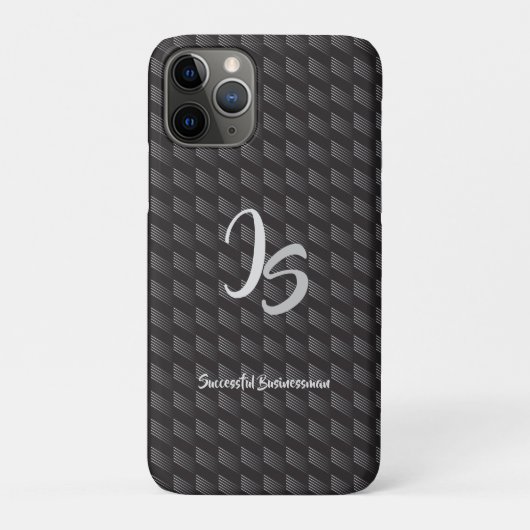 「ビジネスマンの成功」個人的なシルバー・モノグラム Case-Mate iPhoneケース (裏)