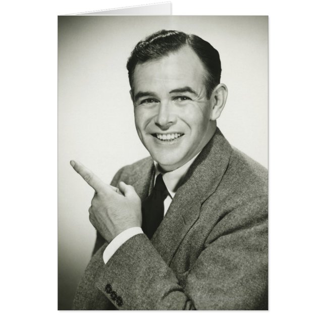 ビジネスマンの指すこと (正面)