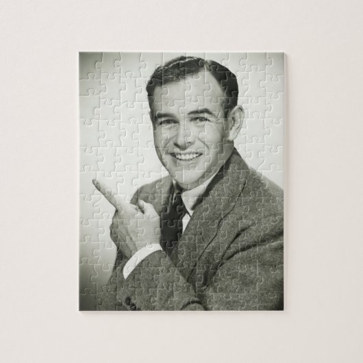 ビジネスマンの指すこと ジグソーパズル (縦)