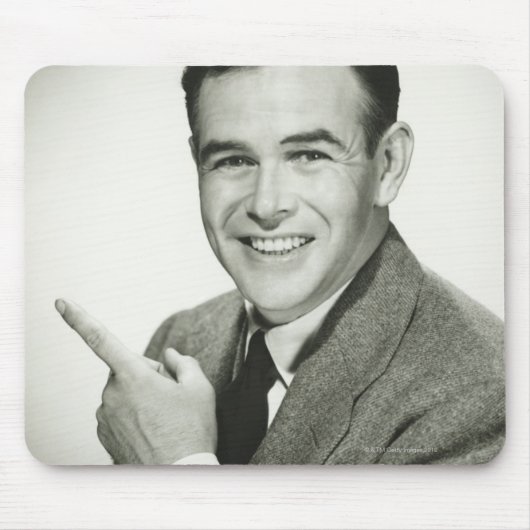 ビジネスマンの指すこと マウスパッド (正面)