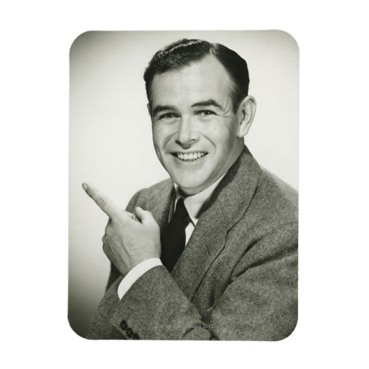 ビジネスマンの指示 マグネット (縦)