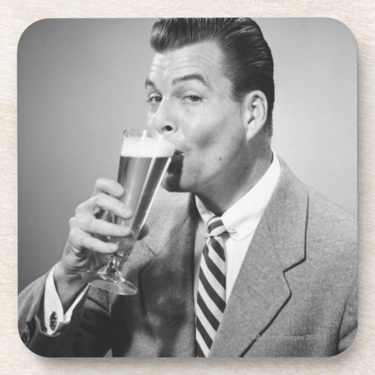 ビジネスマンの飲むビール コースター (正面)