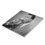 ビジネスマンの飲むビール タイル (側面)