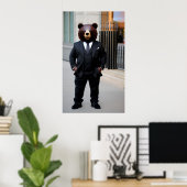 ビジネスマンはスーツを着ている ポスター (ホームオフィス)